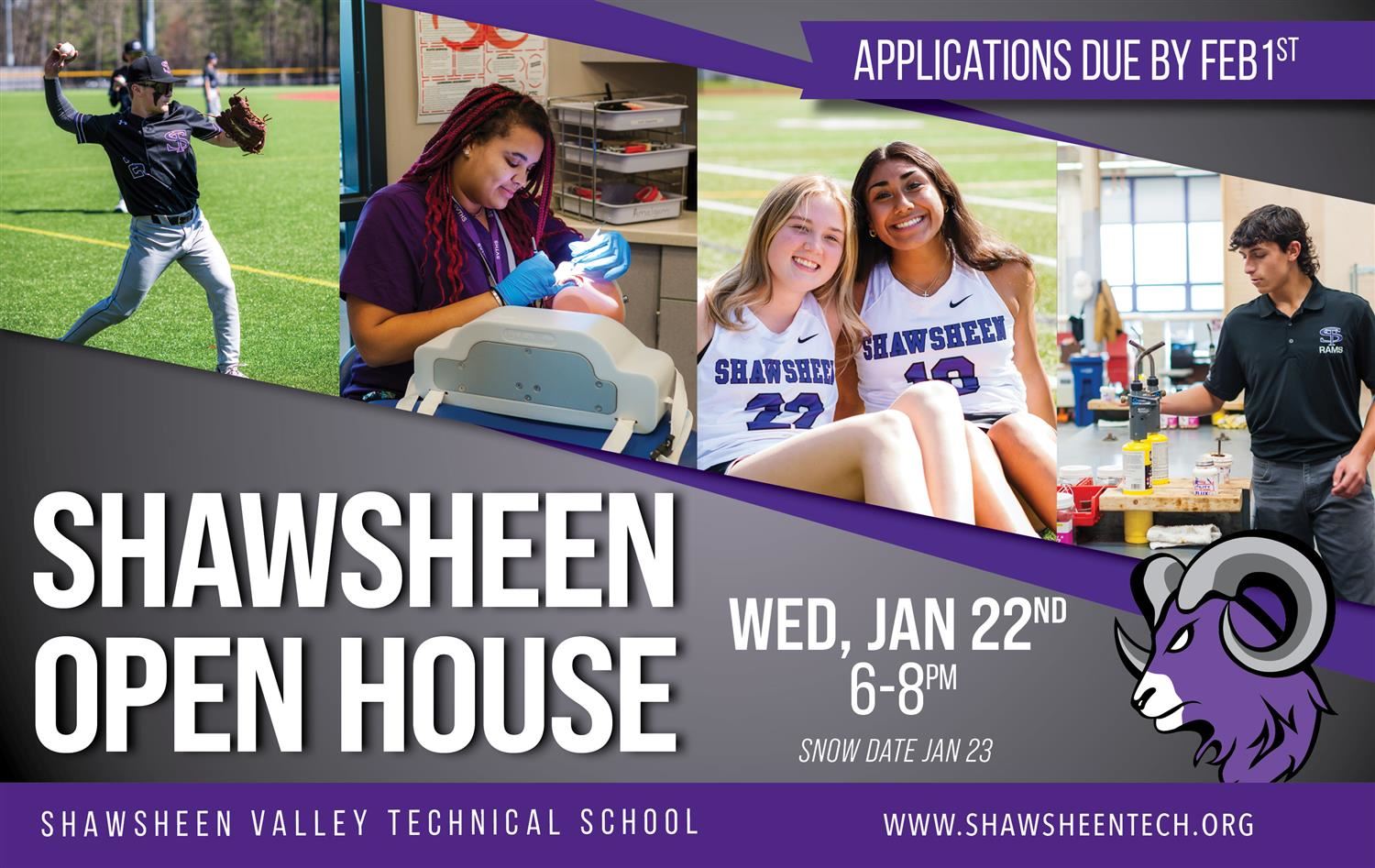  Shawsheen Valley Technical School will host an Open House on January 22nd